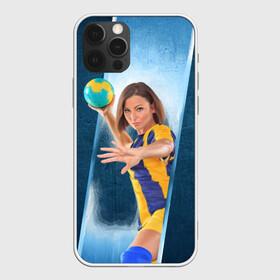 Чехол для iPhone 12 Pro с принтом Гандболистка в Новосибирске, силикон | область печати: задняя сторона чехла, без боковых панелей | hand ball | handball | play | игра | игра в ганбол | игра с мячом | мяч | руки | футбол