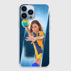 Чехол для iPhone 13 Pro Max с принтом Гандболистка в Новосибирске,  |  | hand ball | handball | play | игра | игра в ганбол | игра с мячом | мяч | руки | футбол