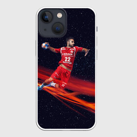 Чехол для iPhone 13 mini с принтом Гандболист в Новосибирске,  |  | hand ball | handball | play | игра | игра в ганбол | игра с мячом | мяч | руки | футбол