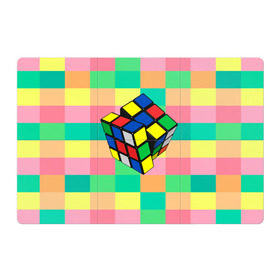 Магнитный плакат 3Х2 с принтом Кубик Рубика в Новосибирске, Полимерный материал с магнитным слоем | 6 деталей размером 9*9 см | игра | интеллект | куб | кубик | рубик | ум