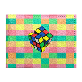 Обложка для студенческого билета с принтом Кубик Рубика в Новосибирске, натуральная кожа | Размер: 11*8 см; Печать на всей внешней стороне | игра | интеллект | куб | кубик | рубик | ум