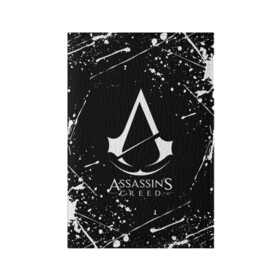 Обложка для паспорта матовая кожа с принтом ASSASSIN`S CREED в Новосибирске, натуральная матовая кожа | размер 19,3 х 13,7 см; прозрачные пластиковые крепления | slayer | асасин | ассасин крид | ассассин | тамплиеры