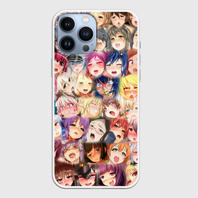 Чехол для iPhone 13 Pro Max с принтом MANY FACES OF AHEGAO color в Новосибирске,  |  | Тематика изображения на принте: ahegao | anime | manga | neko | o face | аниме | ахегао | девушки | иероглифы | картинки | коллаж | лица | манга | тян | тянки | язык