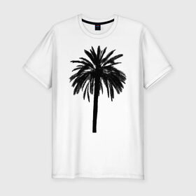 Мужская футболка премиум с принтом Тропики в Новосибирске, 92% хлопок, 8% лайкра | приталенный силуэт, круглый вырез ворота, длина до линии бедра, короткий рукав | джунгли | мода | пальма | природа | солнце | стиль | тропики