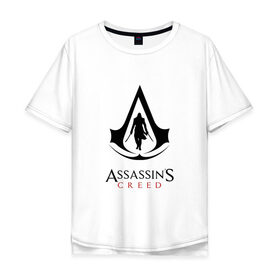 Мужская футболка хлопок Oversize с принтом ASSASSINS CREED. в Новосибирске, 100% хлопок | свободный крой, круглый ворот, “спинка” длиннее передней части | Тематика изображения на принте: slayer | асасин | ассасин крид | ассассин | тамплиеры