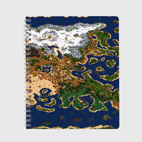 Тетрадь с принтом HEROES 3 КАРТА в Новосибирске, 100% бумага | 48 листов, плотность листов — 60 г/м2, плотность картонной обложки — 250 г/м2. Листы скреплены сбоку удобной пружинной спиралью. Уголки страниц и обложки скругленные. Цвет линий — светло-серый
 | angel | armor | artwork | creature | dragon | fantasy | fantasy art | game | griffin | heroes | heroes maps | heroes of might and magic | knight | might and magic | sword | warriors | weapon | wings | герои