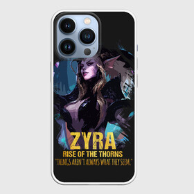 Чехол для iPhone 13 Pro с принтом Zyra в Новосибирске,  |  | Тематика изображения на принте: jinx | kda | league | lol | moba | pentakill | riot | rise | rus | skins | варвик | варус | воин | легенд | лига | лол | маг | стрелок | танк | чемпион