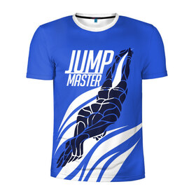 Мужская футболка 3D спортивная с принтом Jump master в Новосибирске, 100% полиэстер с улучшенными характеристиками | приталенный силуэт, круглая горловина, широкие плечи, сужается к линии бедра | cliff diving | dive | diving | swimming | плавание | прыжки в воду | спорт