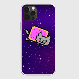 Чехол для iPhone 12 Pro с принтом Nyan Cat в Новосибирске, силикон | область печати: задняя сторона чехла, без боковых панелей | cat | meme | nyan cat | space | youtube | животное | звезды | интернет | космос | кошка | мем | прикол | радуга | юмор | ютуб