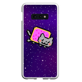 Чехол для Samsung S10E с принтом Nyan Cat в Новосибирске, Силикон | Область печати: задняя сторона чехла, без боковых панелей | cat | meme | nyan cat | space | youtube | животное | звезды | интернет | космос | кошка | мем | прикол | радуга | юмор | ютуб