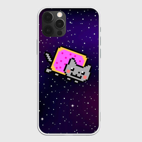 Чехол для iPhone 12 Pro с принтом Nyan Cat в Новосибирске, силикон | область печати: задняя сторона чехла, без боковых панелей | cat | meme | nyan cat | space | youtube | животное | звезды | интернет | космос | кошка | мем | прикол | радуга | юмор | ютуб