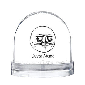 Снежный шар с принтом Gusta Meme в Новосибирске, Пластик | Изображение внутри шара печатается на глянцевой фотобумаге с двух сторон | gusta memes. meme. мемы | me | густа мем. смешные ли | ми | мне | нравится