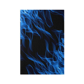 Обложка для паспорта матовая кожа с принтом BLUE FIRE FLAME в Новосибирске, натуральная матовая кожа | размер 19,3 х 13,7 см; прозрачные пластиковые крепления | Тематика изображения на принте: bright | fire | flame | heat | light | wildfire | искры | огненный | огонь | пламя | пожар