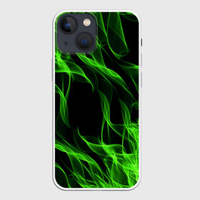 Чехол для iPhone 13 mini с принтом TOXIC FLAME в Новосибирске,  |  | bright | fire | flame | heat | light | wildfire | искры | огненный | огонь | пламя | пожар