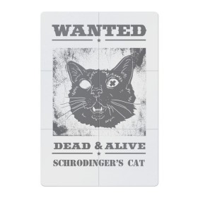 Магнитный плакат 2Х3 с принтом schrodingers cat в Новосибирске, Полимерный материал с магнитным слоем | 6 деталей размером 9*9 см | Тематика изображения на принте: cat | dead | schrodingers cat | wanted | кот | кот шредингера | котик | котэ | розыск
