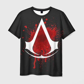 Мужская футболка 3D с принтом Assassins Creed в Новосибирске, 100% полиэфир | прямой крой, круглый вырез горловины, длина до линии бедер | анимус | ассасина | дезмонд | кредо | крестовый | майлс | тамплиер