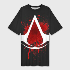 Платье-футболка 3D с принтом Assassins Creed в Новосибирске,  |  | анимус | ассасина | дезмонд | кредо | крестовый | майлс | тамплиер