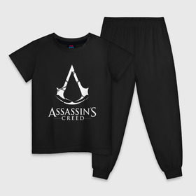 Детская пижама хлопок с принтом Assassins Creed в Новосибирске, 100% хлопок |  брюки и футболка прямого кроя, без карманов, на брюках мягкая резинка на поясе и по низу штанин
 | Тематика изображения на принте: mmorpg | rogue | асасин | асассин | ассасин крид | ассассин