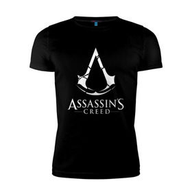 Мужская футболка премиум с принтом Assassins Creed в Новосибирске, 92% хлопок, 8% лайкра | приталенный силуэт, круглый вырез ворота, длина до линии бедра, короткий рукав | mmorpg | rogue | асасин | асассин | ассасин крид | ассассин
