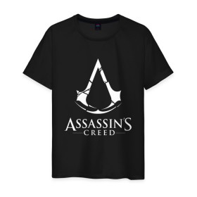 Мужская футболка хлопок с принтом Assassins Creed в Новосибирске, 100% хлопок | прямой крой, круглый вырез горловины, длина до линии бедер, слегка спущенное плечо. | Тематика изображения на принте: mmorpg | rogue | асасин | асассин | ассасин крид | ассассин