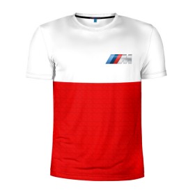 Мужская футболка 3D спортивная с принтом BMW в Новосибирске, 100% полиэстер с улучшенными характеристиками | приталенный силуэт, круглая горловина, широкие плечи, сужается к линии бедра | bmw | bmw performance | m | motorsport | performance | бмв | моторспорт