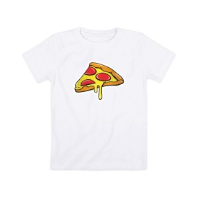 Детская футболка хлопок с принтом Пицца Пицца Пицца !!!! Pizza в Новосибирске, 100% хлопок | круглый вырез горловины, полуприлегающий силуэт, длина до линии бедер | Тематика изображения на принте: pizza | для девушек | для парней | еда | италия | итальянская еда | колбаса | пицца | пицца с салями | пицца с сыром | подарок | с намеком | салями | сыр | тесто