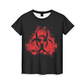 Женская футболка 3D с принтом Plague Inc. в Новосибирске, 100% полиэфир ( синтетическое хлопкоподобное полотно) | прямой крой, круглый вырез горловины, длина до линии бедер | 2019 | biohazard | china | game | ncov | plague | virus | warning | вирус | игра | китай