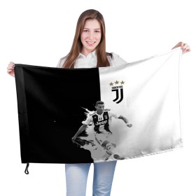 Флаг 3D с принтом Cristiano Ronaldo в Новосибирске, 100% полиэстер | плотность ткани — 95 г/м2, размер — 67 х 109 см. Принт наносится с одной стороны | cristiano ronaldo | кри ро | криш | роналдо | футбол | юве | ювентус