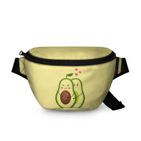 Поясная сумка 3D с принтом Влюбленные Веганы Авокадо в Новосибирске, 100% полиэстер | плотная ткань, ремень с регулируемой длиной, внутри несколько карманов для мелочей, основное отделение и карман с обратной стороны сумки застегиваются на молнию | Тематика изображения на принте: 14 февраля | avocado | based | plant | vegan | авокадо | валентина | веган | влюбленный | день | диета | для девочек | для фитнеса | женская | зож | кето | кето диета | купить | мужская | с авокадо | с принтом | фитнес
