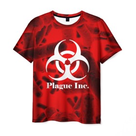 Мужская футболка 3D с принтом PLAGUE INC. в Новосибирске, 100% полиэфир | прямой крой, круглый вырез горловины, длина до линии бедер | molecule | plague inc | абстракция | бактерии | вирус | клетки | медицина | микробы | молекулы | наука | нейрон | нейроны | планета | текстура | текстуры | формула