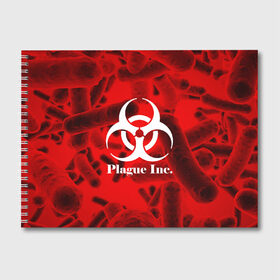 Альбом для рисования с принтом PLAGUE INC в Новосибирске, 100% бумага
 | матовая бумага, плотность 200 мг. | Тематика изображения на принте: molecule | plague inc | абстракция | бактерии | вирус | клетки | медицина | микробы | молекулы | наука | нейрон | нейроны | планета | текстура | текстуры | формула