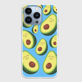 Чехол для iPhone 13 Pro с принтом Авокадо паттерн в Новосибирске,  |  | avocado | vegan | vegetarian | авокадо | веган | вегетарианство