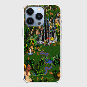 Чехол для iPhone 13 Pro с принтом Heroes of Might and Magic в Новосибирске,  |  | Тематика изображения на принте: angel | armor | artwork | creature | dragon | fantasy | fantasy art | game | griffin | heroes | heroes maps | heroes of might and magic | knight | might and magic | sword | warriors | weapon | wings | герои