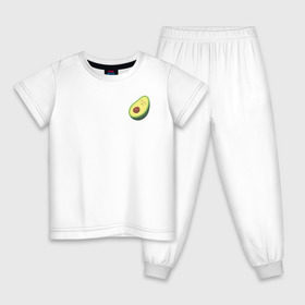 Детская пижама хлопок с принтом Авокадо в Новосибирске, 100% хлопок |  брюки и футболка прямого кроя, без карманов, на брюках мягкая резинка на поясе и по низу штанин
 | Тематика изображения на принте: avocado | vegan | vegetarian | авокадо | веган | вегетарианство