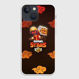 Чехол для iPhone 13 mini с принтом Brawl Stars Lion Dance Brock в Новосибирске,  |  | Тематика изображения на принте: bo | brawl stars | brock | crow | darryl | dumpling darryl | dynamike | lion dance brock | sandy | spike | бо | бравл старс | брок | динамайк | дэррил | кроу | леон. leon | новый год | спайк | сэнди