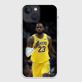 Чехол для iPhone 13 mini с принтом Леброн Джеймс в Новосибирске,  |  | james | lakers | lebron | lebron james | los angeles | los angeles lakers | nba | баскетбол | леброн | леброн джеймс | лейкерс | лос анджелес | лос анджелес лейкерс | нба