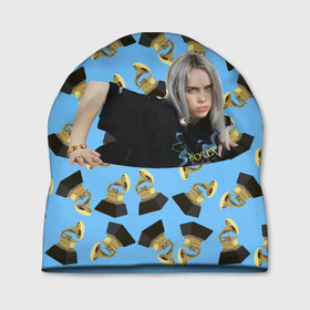 Шапка 3D с принтом Billie Eilish Grammy в Новосибирске, 100% полиэстер | универсальный размер, печать по всей поверхности изделия | Тематика изображения на принте: billie | eilish | grammy | айлиш | билли | грэмми