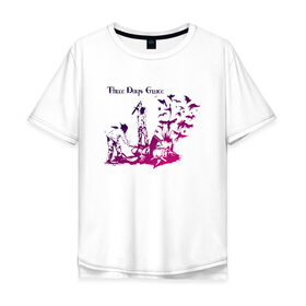 Мужская футболка хлопок Oversize с принтом Three Days Grace в Новосибирске, 100% хлопок | свободный крой, круглый ворот, “спинка” длиннее передней части | Тематика изображения на принте: three days grace
