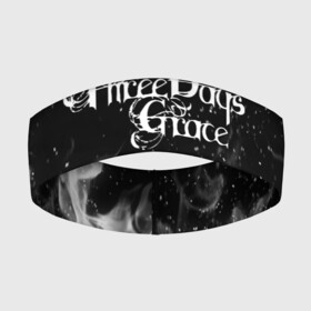 Повязка на голову 3D с принтом Three Days Grace в Новосибирске,  |  | three days grace
