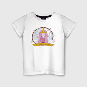 Детская футболка хлопок с принтом Candy kingdom в Новосибирске, 100% хлопок | круглый вырез горловины, полуприлегающий силуэт, длина до линии бедер | adventure time | finn the human | jake the dog | vdzajul | джейк | лич | марселин | ооо | рикардио | снежный король | финн | финн парнишка