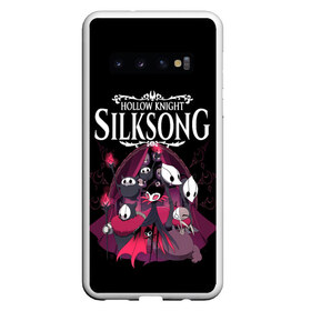 Чехол для Samsung Galaxy S10 с принтом Hollow Knight в Новосибирске, Силикон | Область печати: задняя сторона чехла, без боковых панелей | Тематика изображения на принте: grimm | hallounest | heart of nightmare | hollow knight | hornet | knight | quirrell | silksong | гримм | квиррел | рыцарь | халлоунест | холлоу найт | хорнет