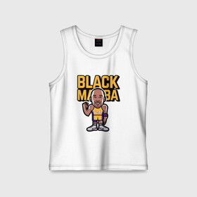 Детская майка хлопок с принтом Kobe - Black Mamba в Новосибирске,  |  | basketball | black | bryant | game | james | kobe | kobebryant | lakers | lebron | los angeles | mamba | nba | rip | slam dunk | баскетбол | баскетболист | брайант | браянт | джеймс | игрок | коби | леброн | лейкерс | лос анджеле