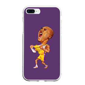 Чехол для iPhone 7Plus/8 Plus матовый с принтом Kobe Bryant в Новосибирске, Силикон | Область печати: задняя сторона чехла, без боковых панелей | 08 | 24 | 8 | angeles | basketball | bryant | gigi | goat | kobe | lakers | legend | los | mamba | rip | sport | баскетбол | брайант | коби | легенда | мамба | роспись | спорт