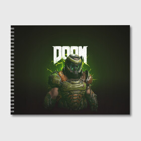 Альбом для рисования с принтом Doom Eternal в Новосибирске, 100% бумага
 | матовая бумага, плотность 200 мг. | doom | doom 2016 | doom 2020 | doom eternal | doomguy | дум | дум 2020 | дум вечен | дум етернал | дум этернал | думгай