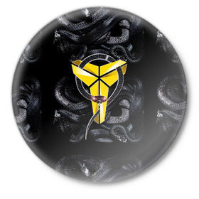 Значок с принтом Los Angeles Lakers(Kobe Bryan) в Новосибирске,  металл | круглая форма, металлическая застежка в виде булавки | angeles | bryant | kobe | lakers | los | баскетбольный | клуб