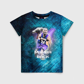 Детская футболка 3D с принтом Kobe Bryant в Новосибирске, 100% гипоаллергенный полиэфир | прямой крой, круглый вырез горловины, длина до линии бедер, чуть спущенное плечо, ткань немного тянется | angeles | bryant | kobe | lakers | los | nba | баскетбольный | клуб