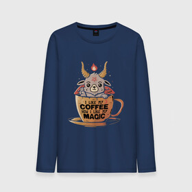 Мужской лонгслив хлопок с принтом Magic Coffee в Новосибирске, 100% хлопок |  | coffee | evil | magic | prints | зло | картинки | кофе | магия | майки | мем | мода | прикол | принты | стиль | тренд | футболки | яркие | яркость