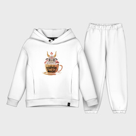 Детский костюм хлопок Oversize с принтом Magic Coffee в Новосибирске,  |  | coffee | evil | magic | prints | зло | картинки | кофе | магия | майки | мем | мода | прикол | принты | стиль | тренд | футболки | яркие | яркость