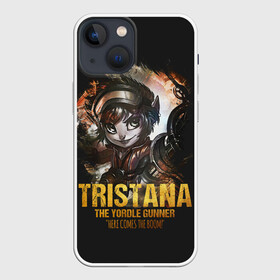 Чехол для iPhone 13 mini с принтом Tristana в Новосибирске,  |  | Тематика изображения на принте: jinx | kda | league | lol | moba | pentakill | riot | rise | rus | skins | варвик | варус | воин | легенд | лига | лол | маг | стрелок | танк | чемпион