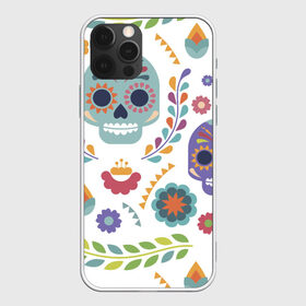 Чехол для iPhone 12 Pro Max с принтом Мексиканские мотивы в Новосибирске, Силикон |  | день мёртвых. череп | мексика | мексиканский | мексиканское | цветок | цветы | черепа